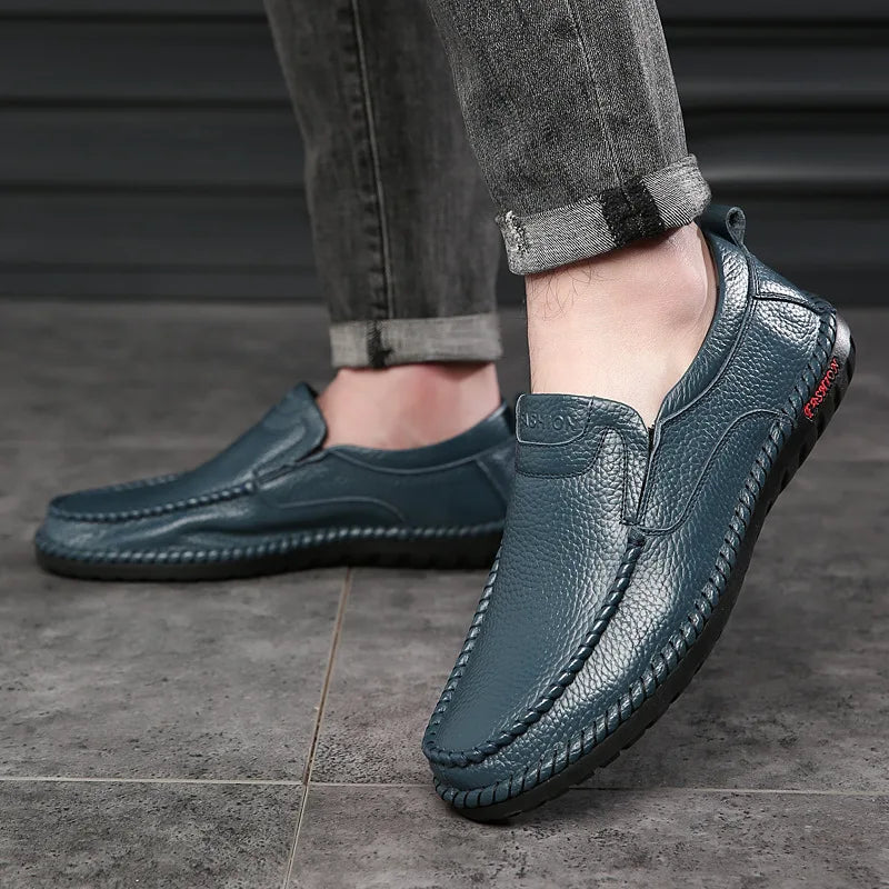 Mocassim Masculino em Couro Italiano - MenStyles